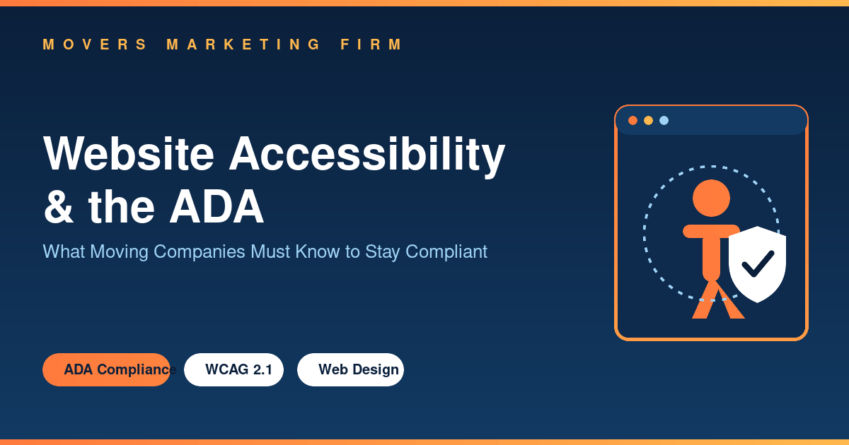 ADA website accessibility and WCAG compliance guide for moving companies