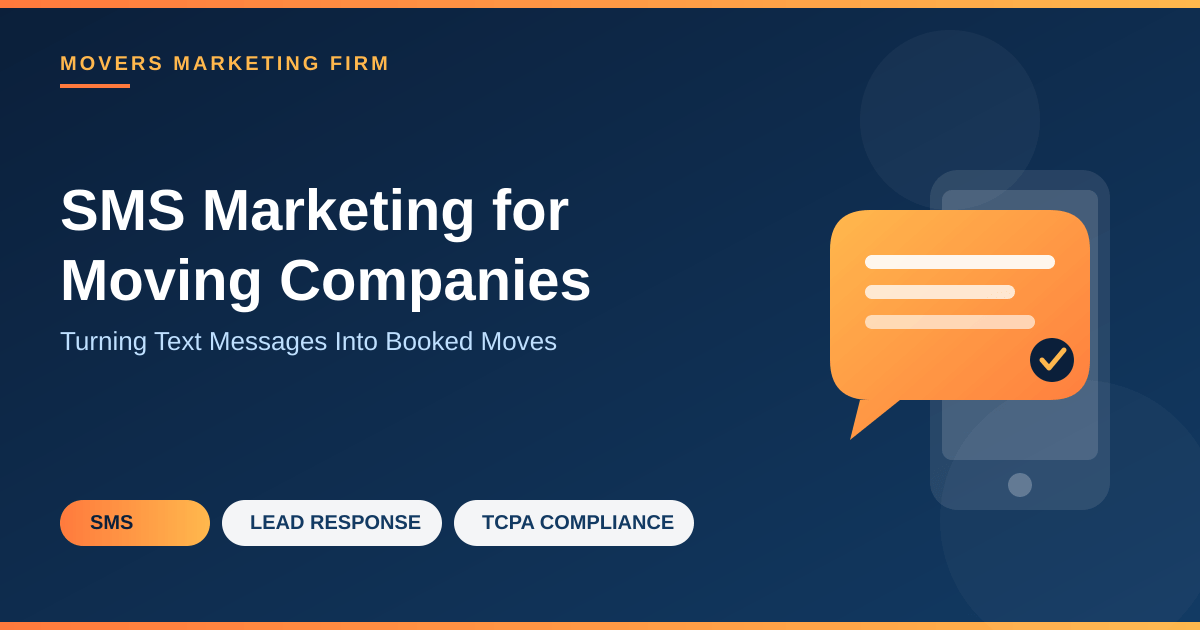 SMS marketing for moving companies - turning text messages into booked moves